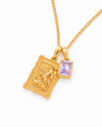 St George frame x Lavender stone - Gold