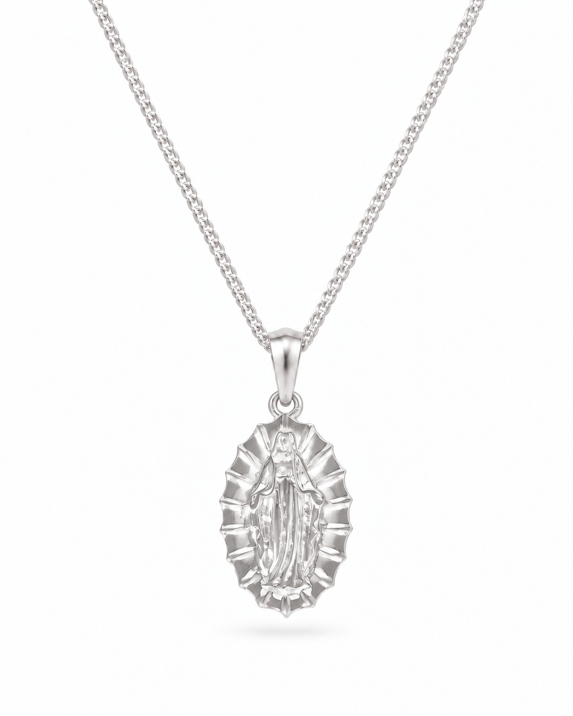 Our Lady of Guadalupe - Silver — straight studio view