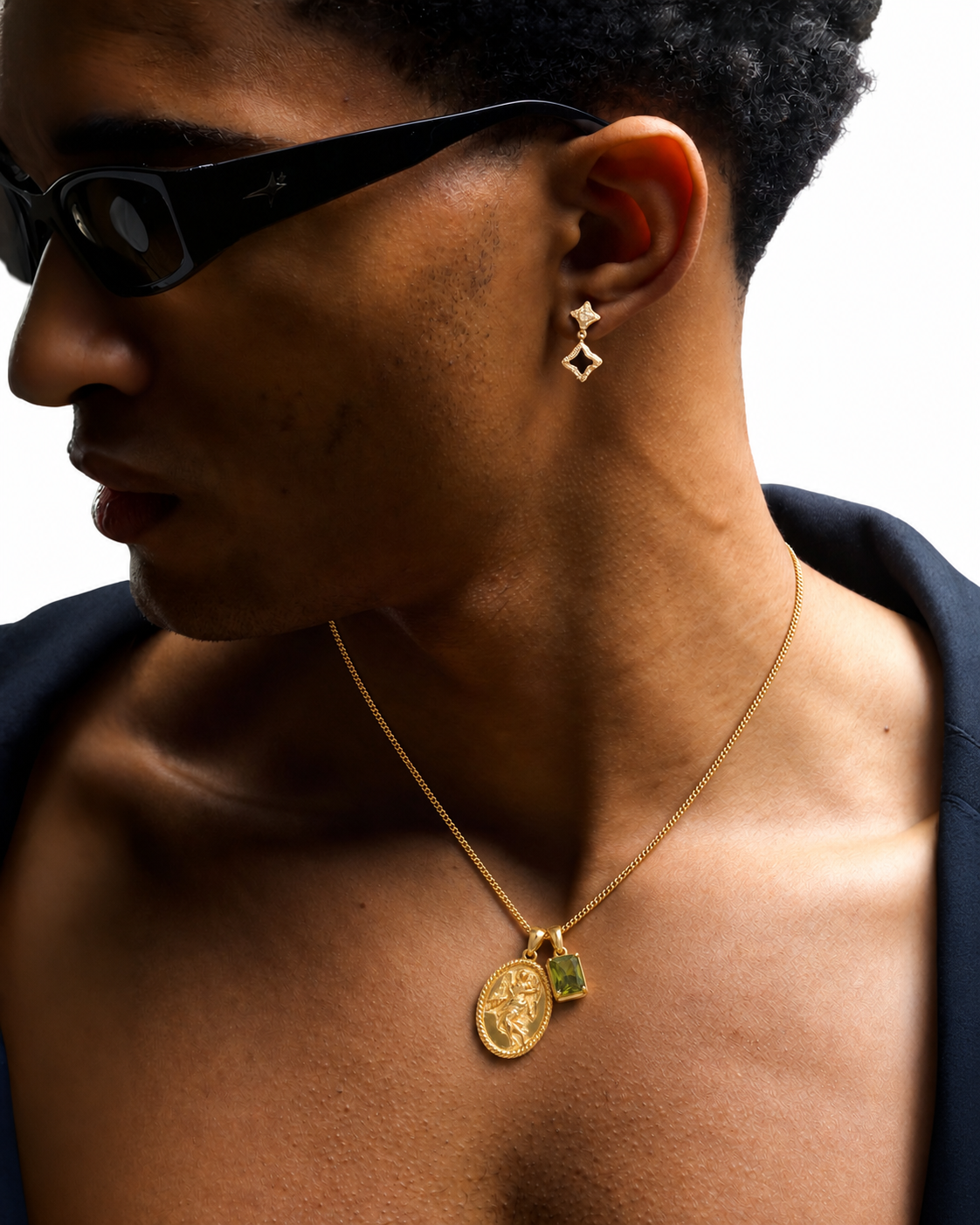 The Guardian x Tuscan Olive stone - Gold — worn on model